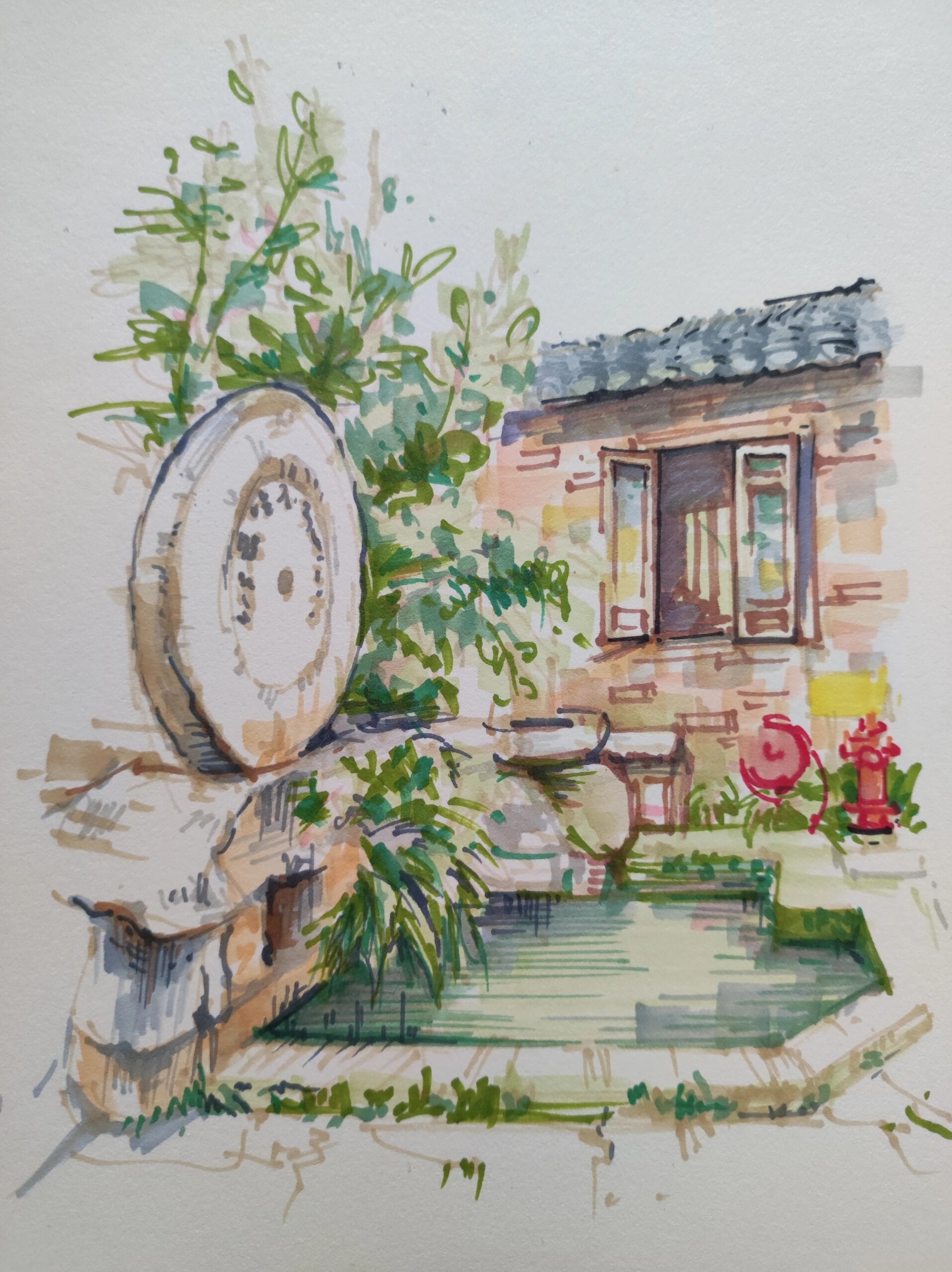 之前的婺源色彩写生