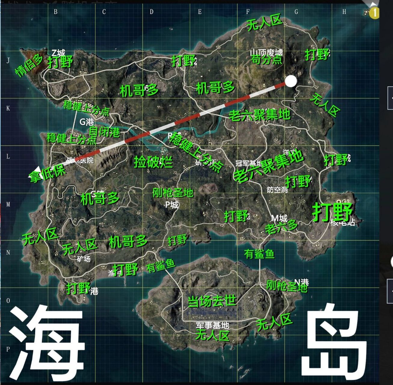 海岛最新地图分析
