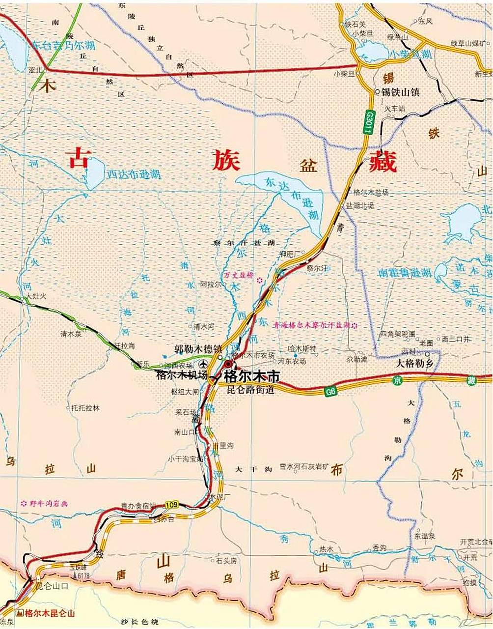 格尔木市是青藏高原上的十字路口,也是柴达木盆地最大城市