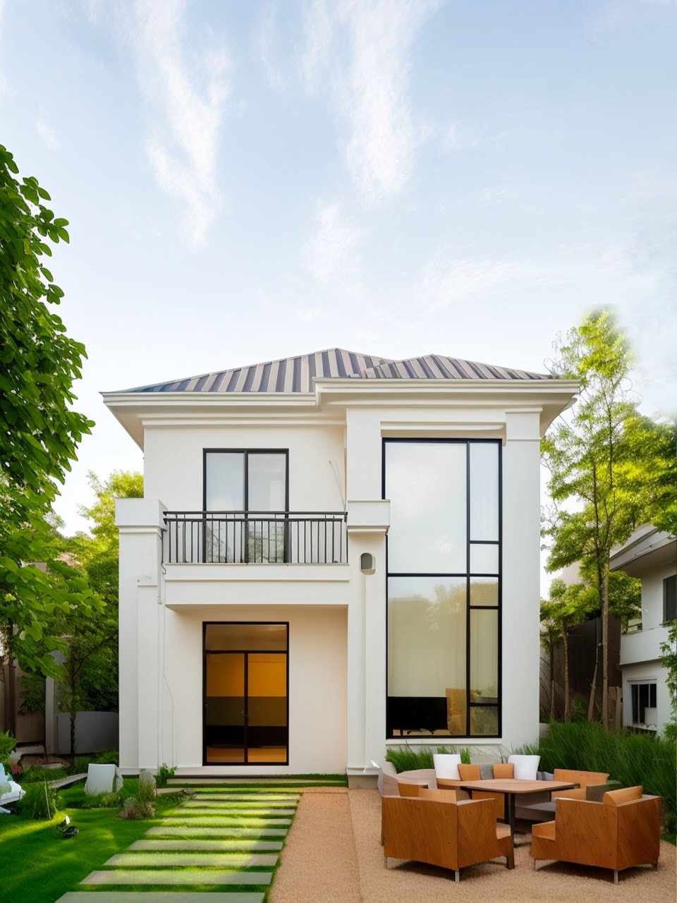 你们要的田园风小户型别墅来啦,带花园 92建筑层数:两层 92开间