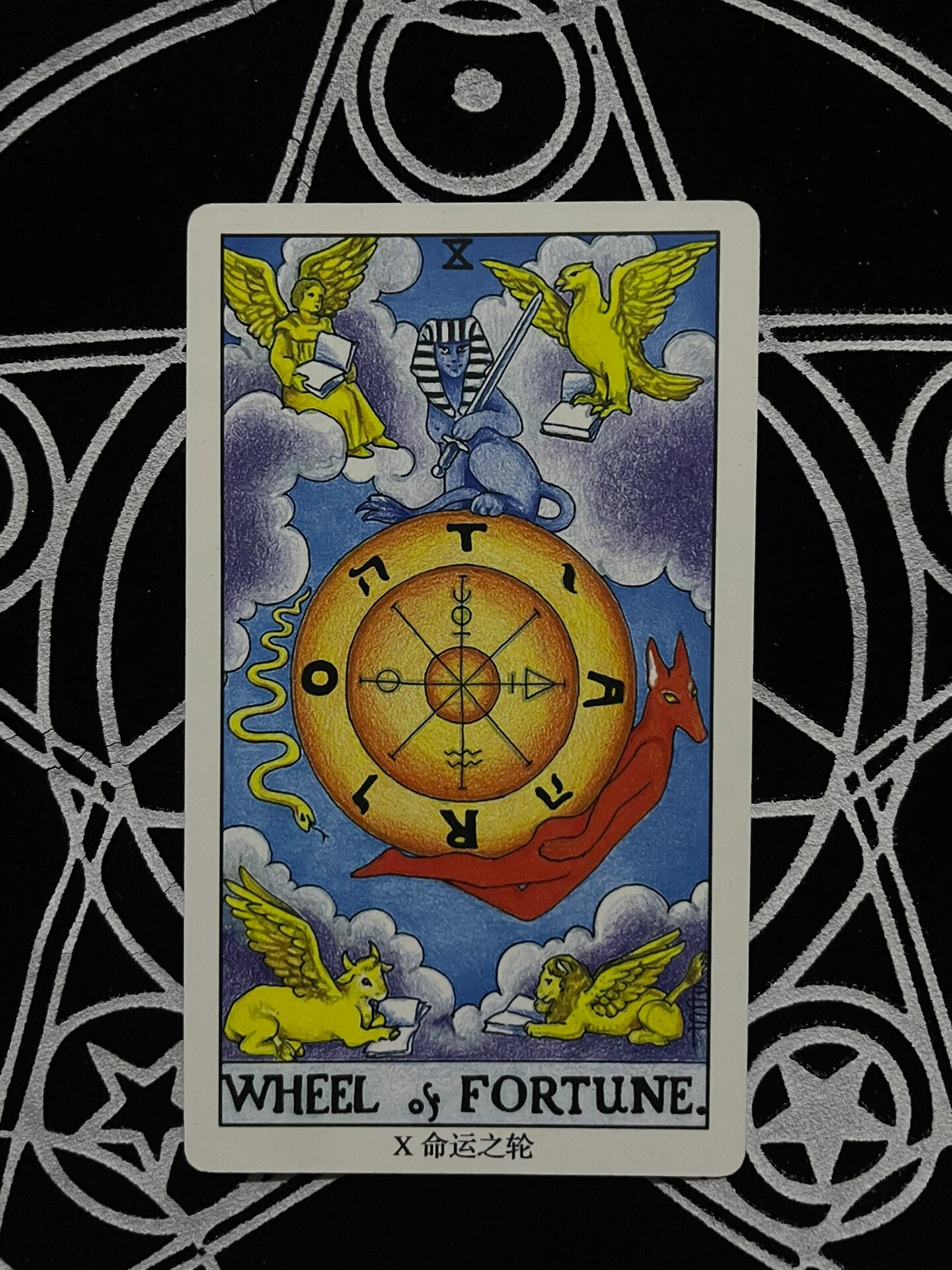 塔罗牌命运之轮 体验人生的起起落落 99蓝色的天空悬着一个圆轮盘