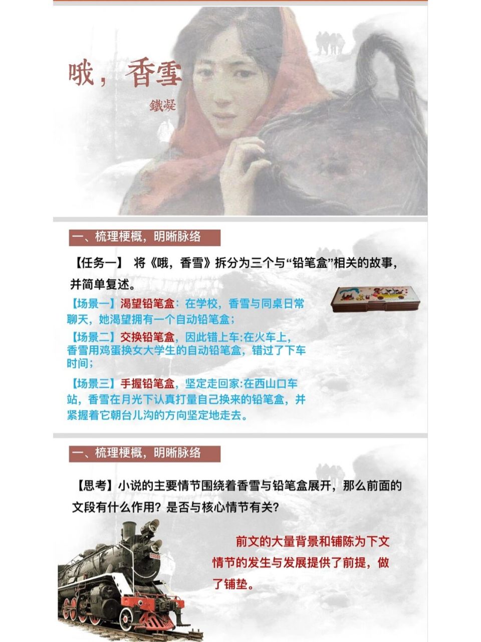 哦,香雪 ppt 详案