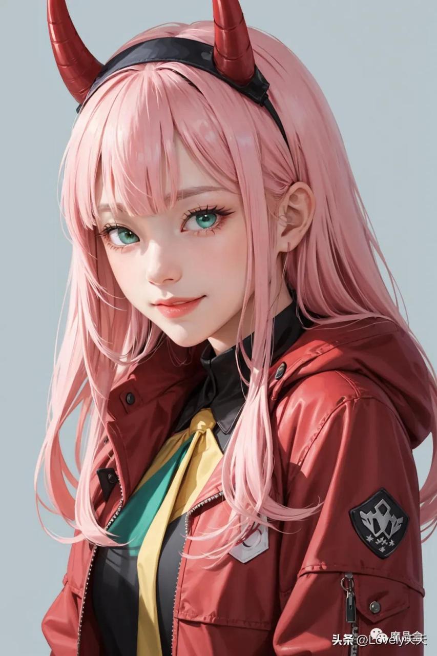 ai皮衣粉发少女