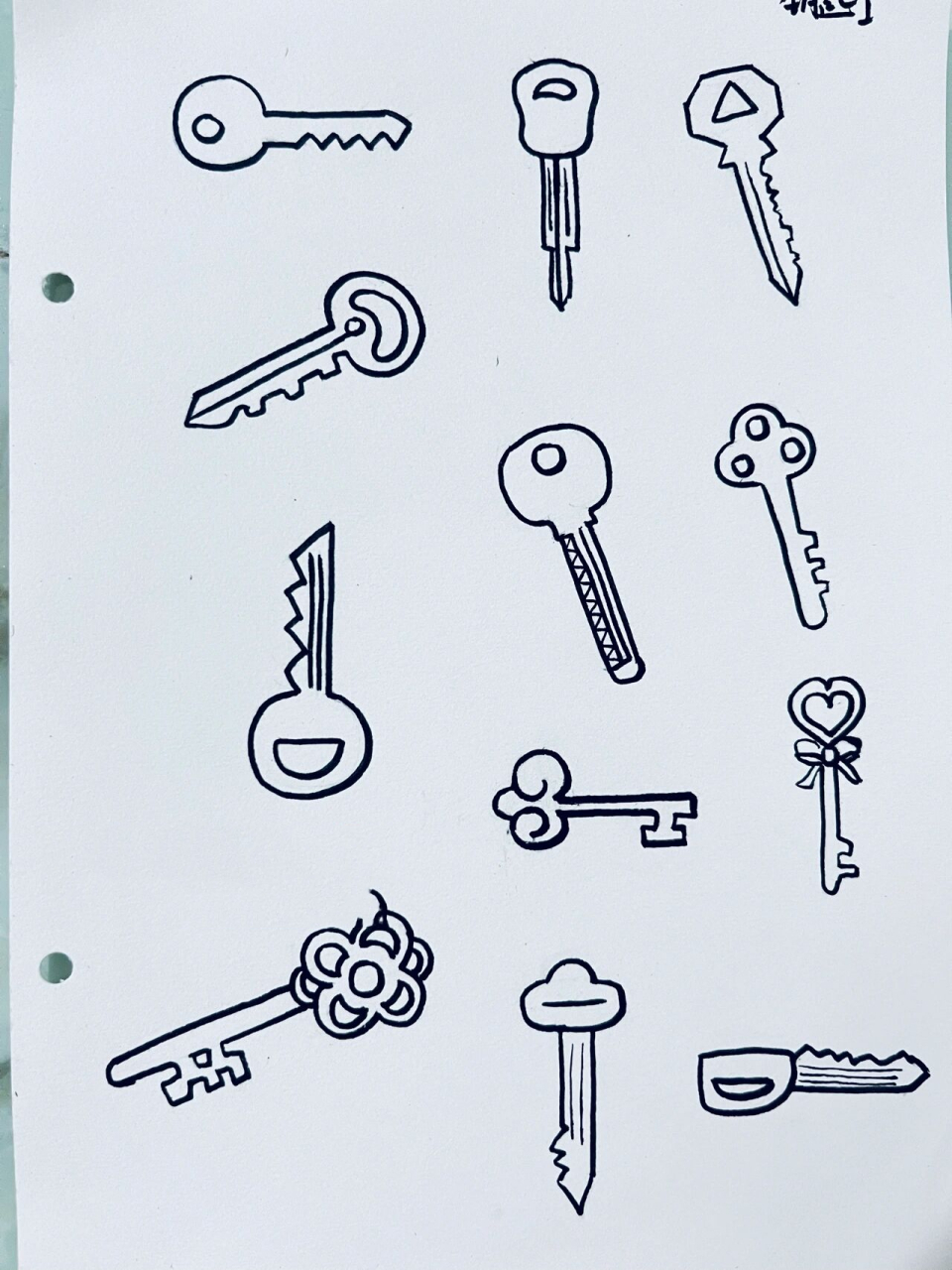 钥匙怎么画简笔画画法图片