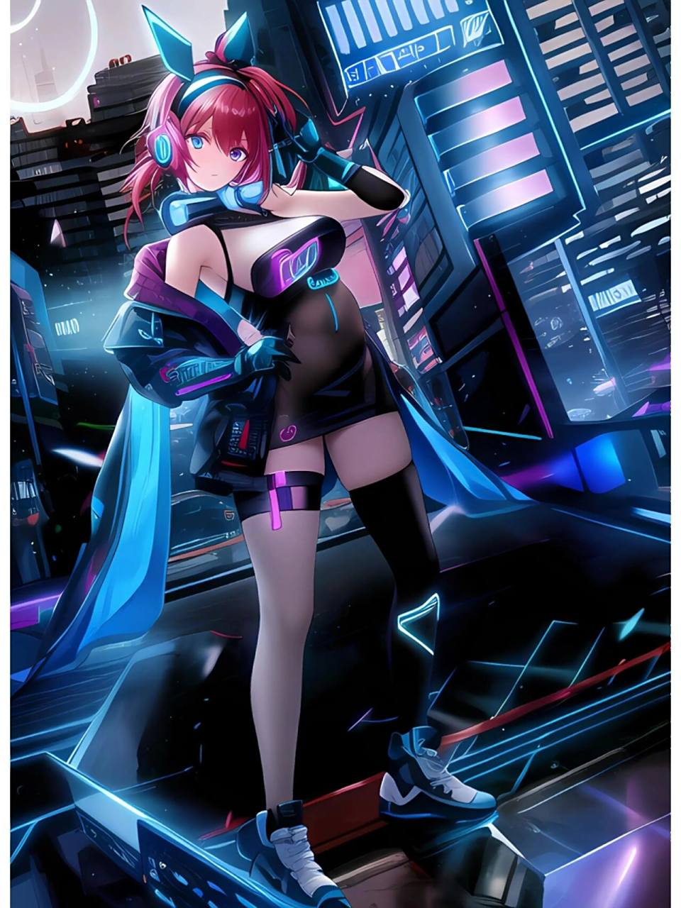 安琪拉心灵骇客皮肤(ai绘画) 王者荣耀安琪拉心灵骇客,ai绘画作品