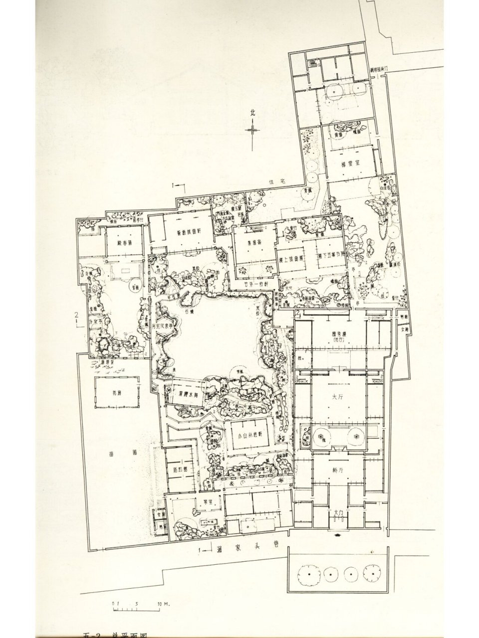 手绘学习| 网师园总平面图