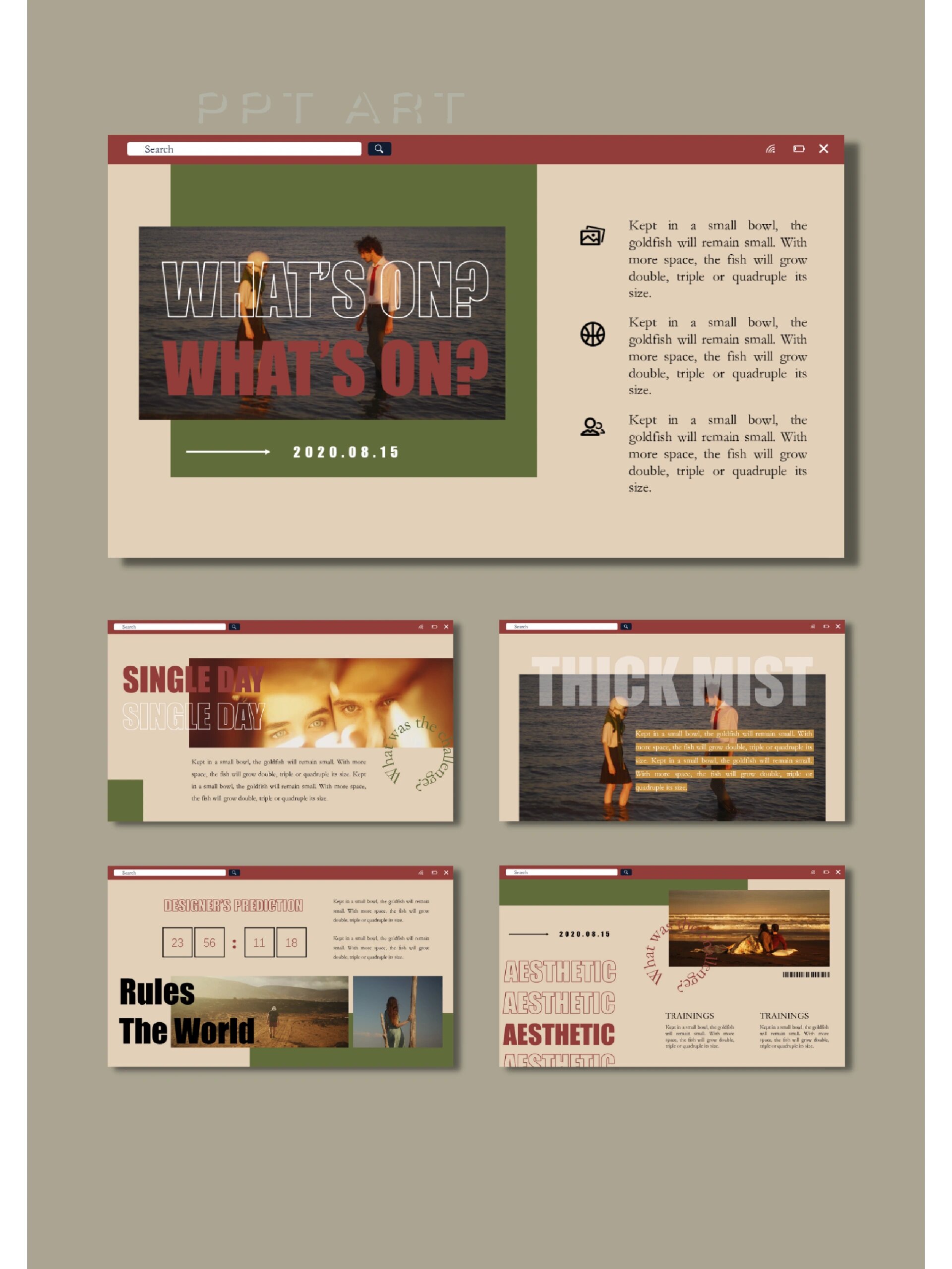 美式复古|ppt模板