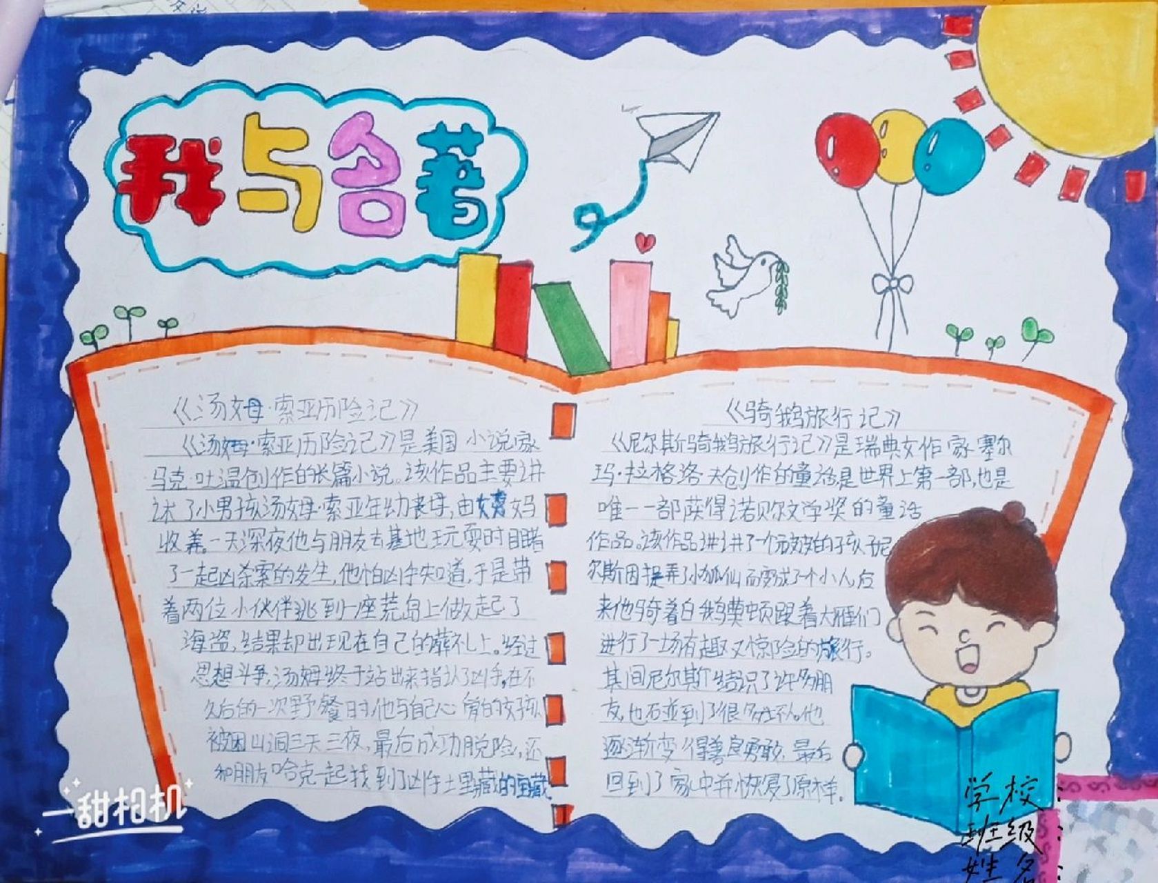 走进外国名著手抄报来喽!94