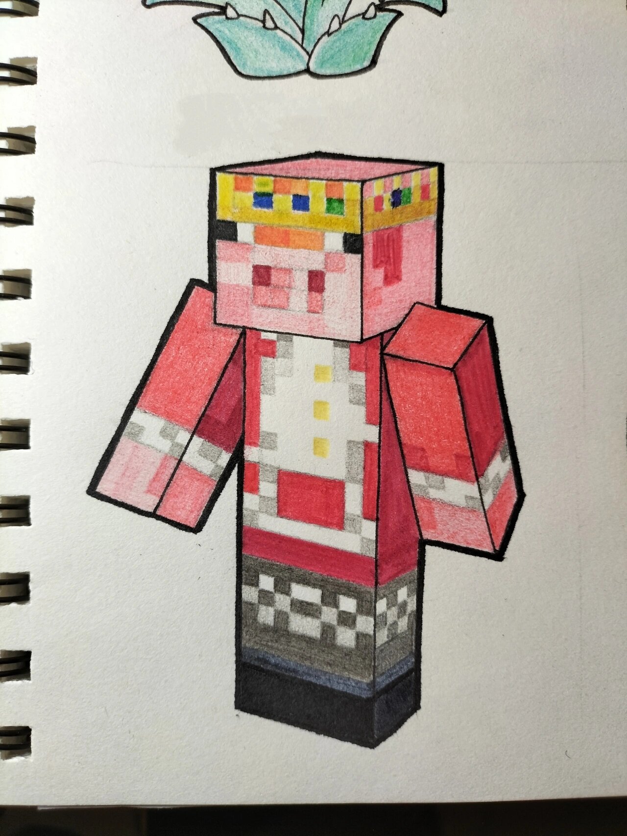 我的世界猪神绘画