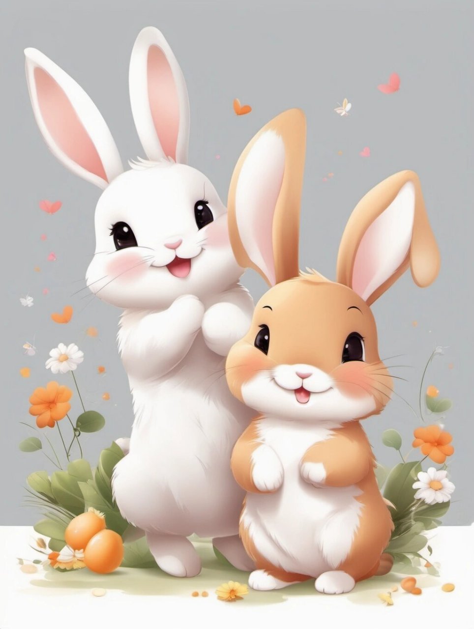 绘画素材1000更~可爱的兔子,卡通兔子素材