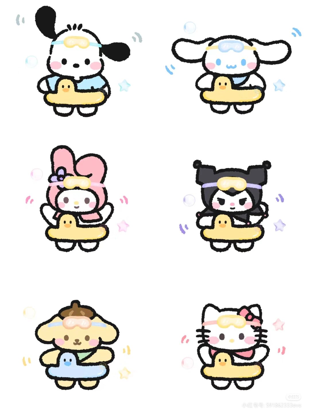 三丽鸥素材贴纸
