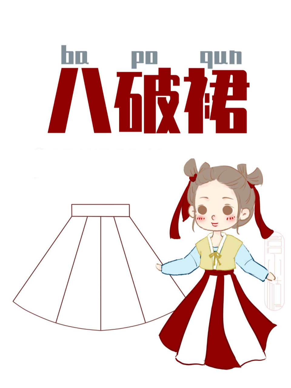 【自制】八破裙(终于凑了一套唐啦) 以8破裙为例子 学会了算法就能