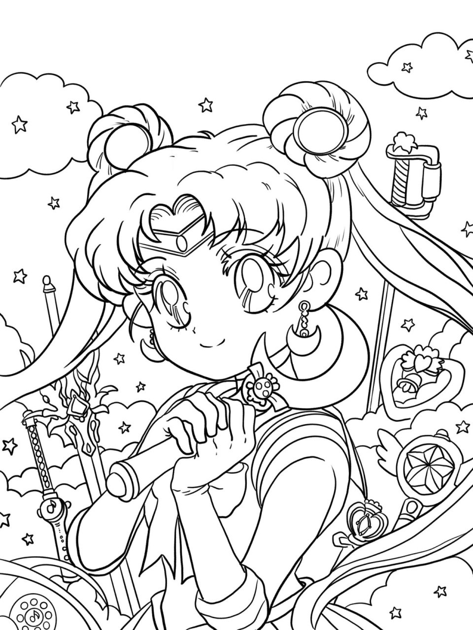 板绘漫画水冰月美少女战士ipad手绘线稿 漫画看起来简单,画起来还是挺