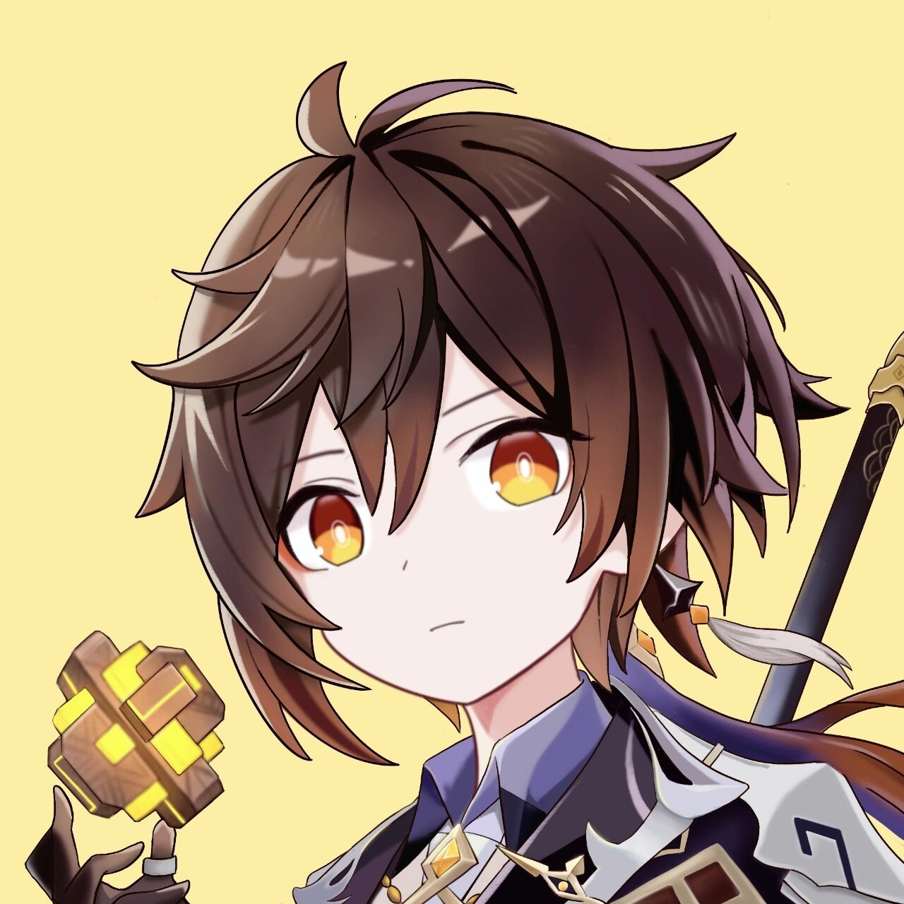 画一个q版钟离头像 软件:procreate 原画:quan