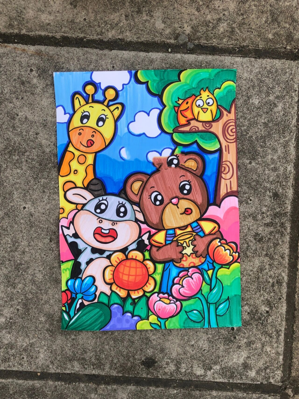 森林动物会主题儿童画图片