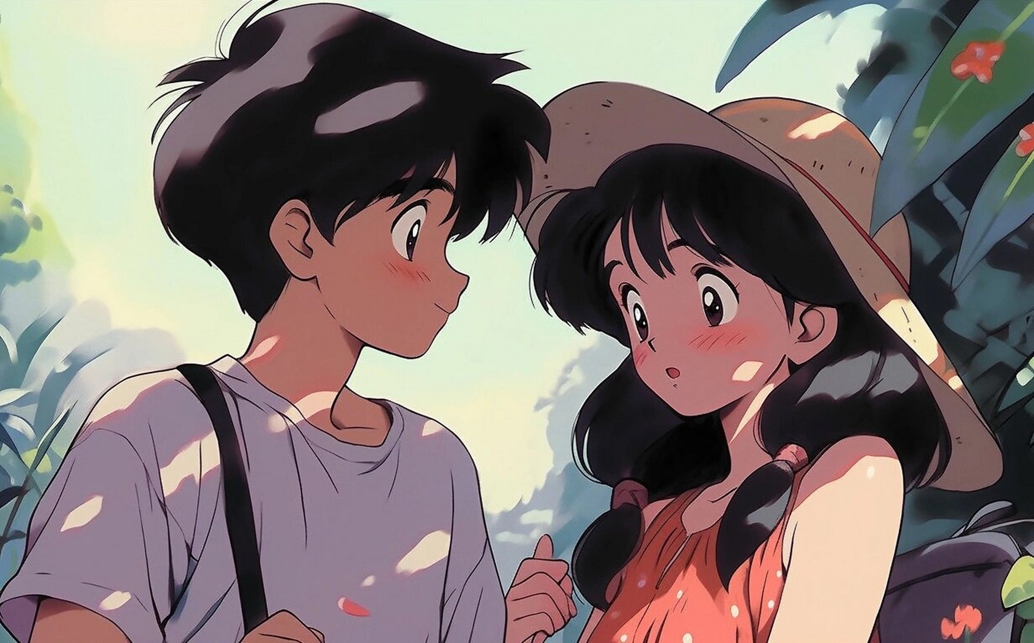 小众情头 | 复古旧漫 | 情侣头像 夏天的风 我永远记得 清清楚楚地说