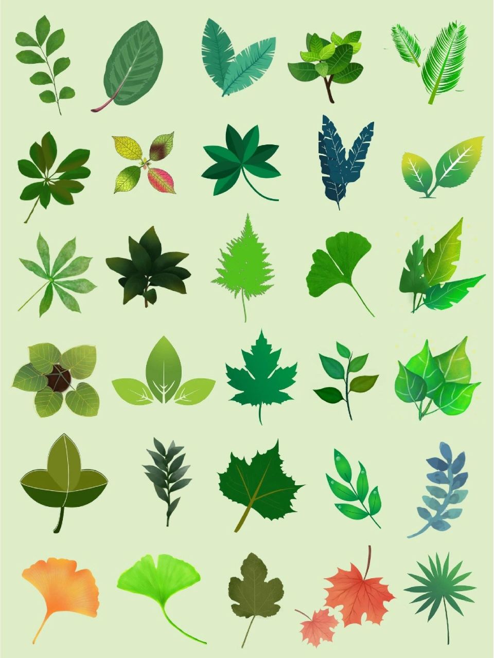 97素材库|树叶免抠png手账素材92 94今日素材:树叶免抠手账素材