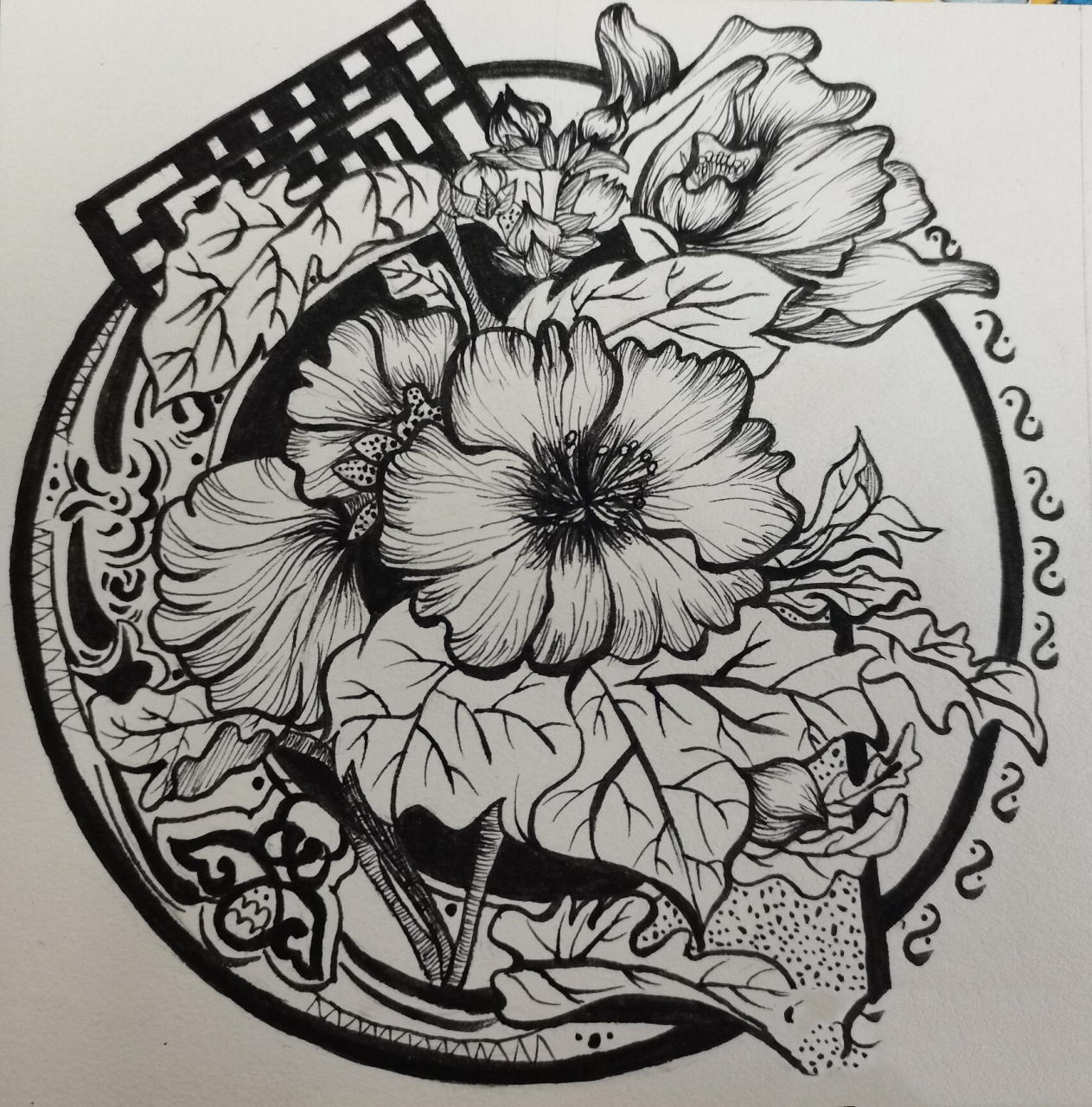 适合对称均衡纹样 参考了别人的作业完成的 p2均衡 p3适合 p4对称