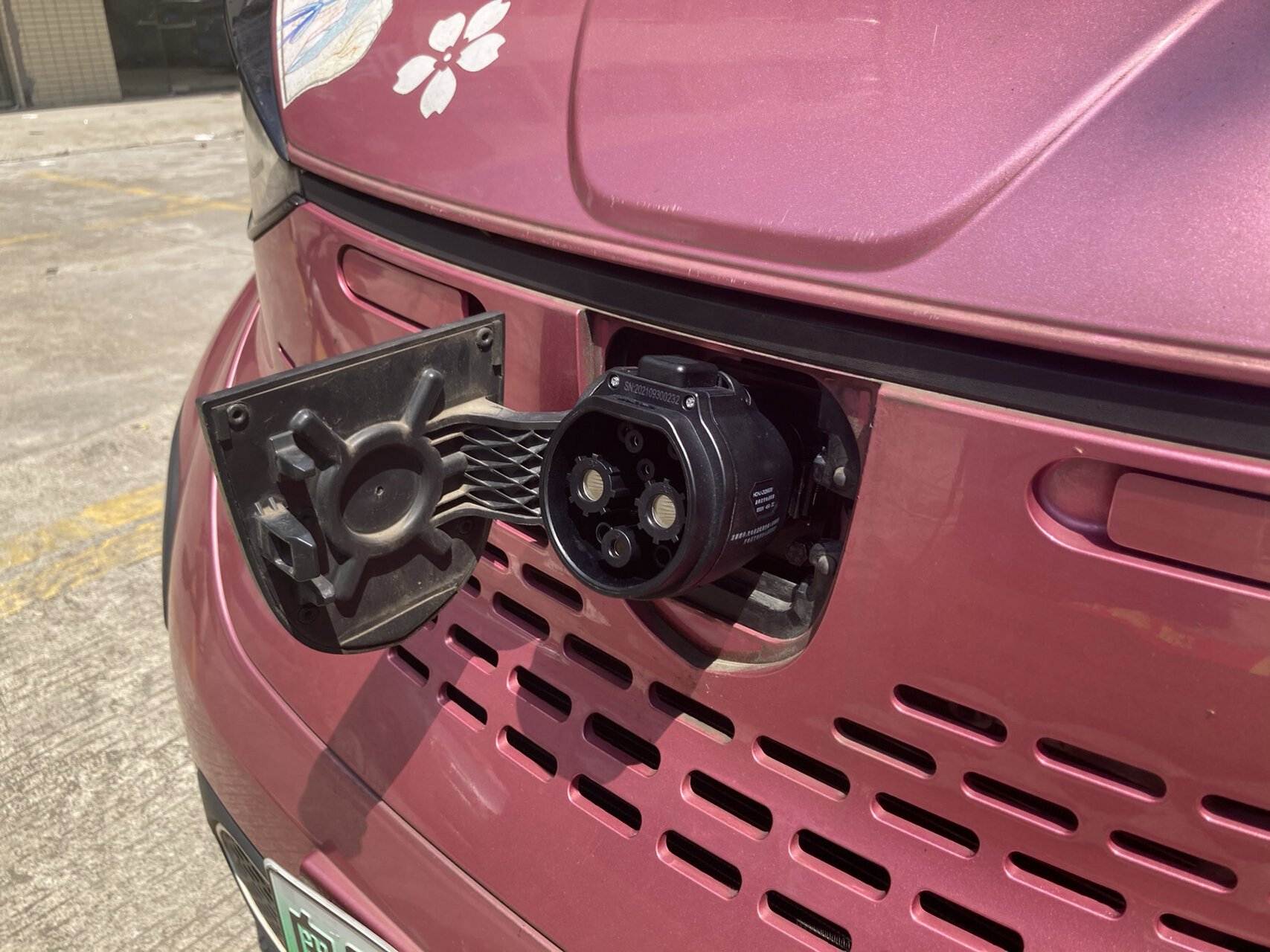 宝骏e100快充转换头体验 测试了一下转换头兼容充电桩的情况.