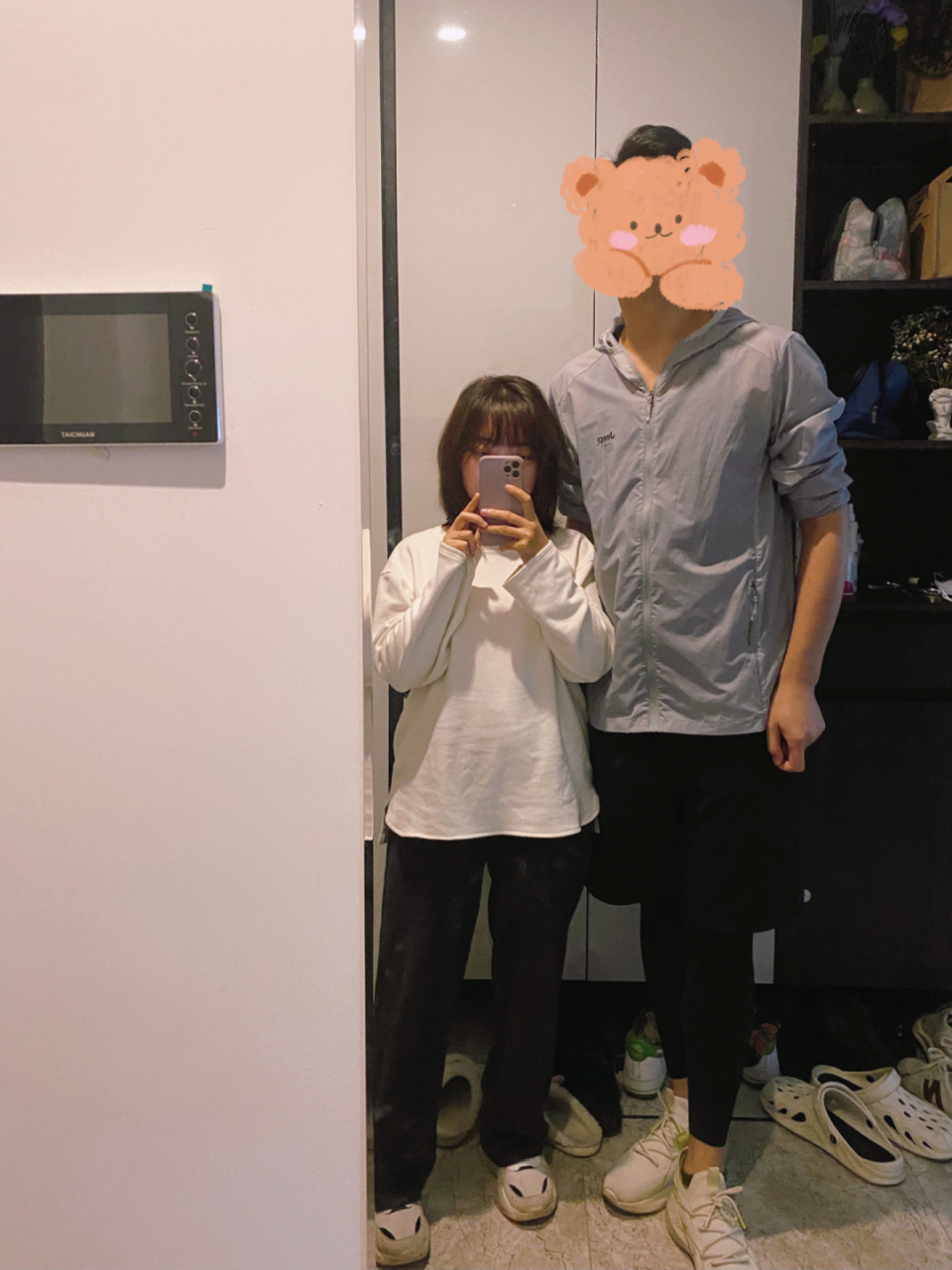 141-183夫妇日常 去夜跑 #小个子穿搭# #最萌身高差
