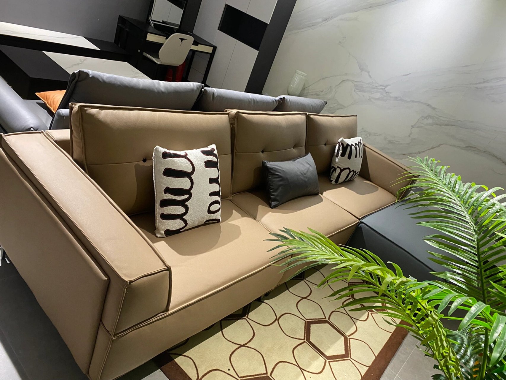 居然之家3.2米沙发只要3750!沈阳包配送安装 捡漏!居然之家3.