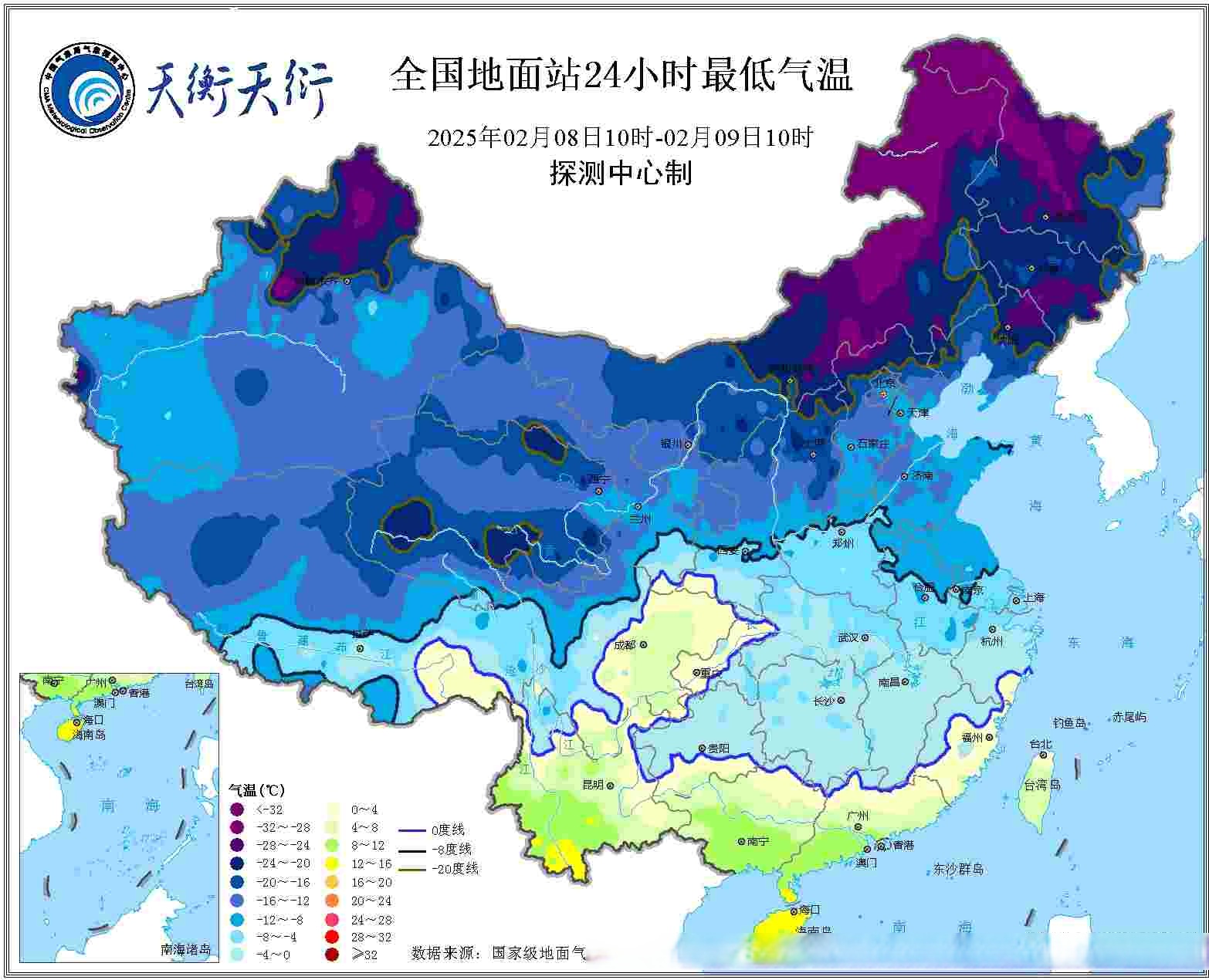 并且后评淇掌植纪 中国大雪节气0℃等温线未来两天冷空气地图中国