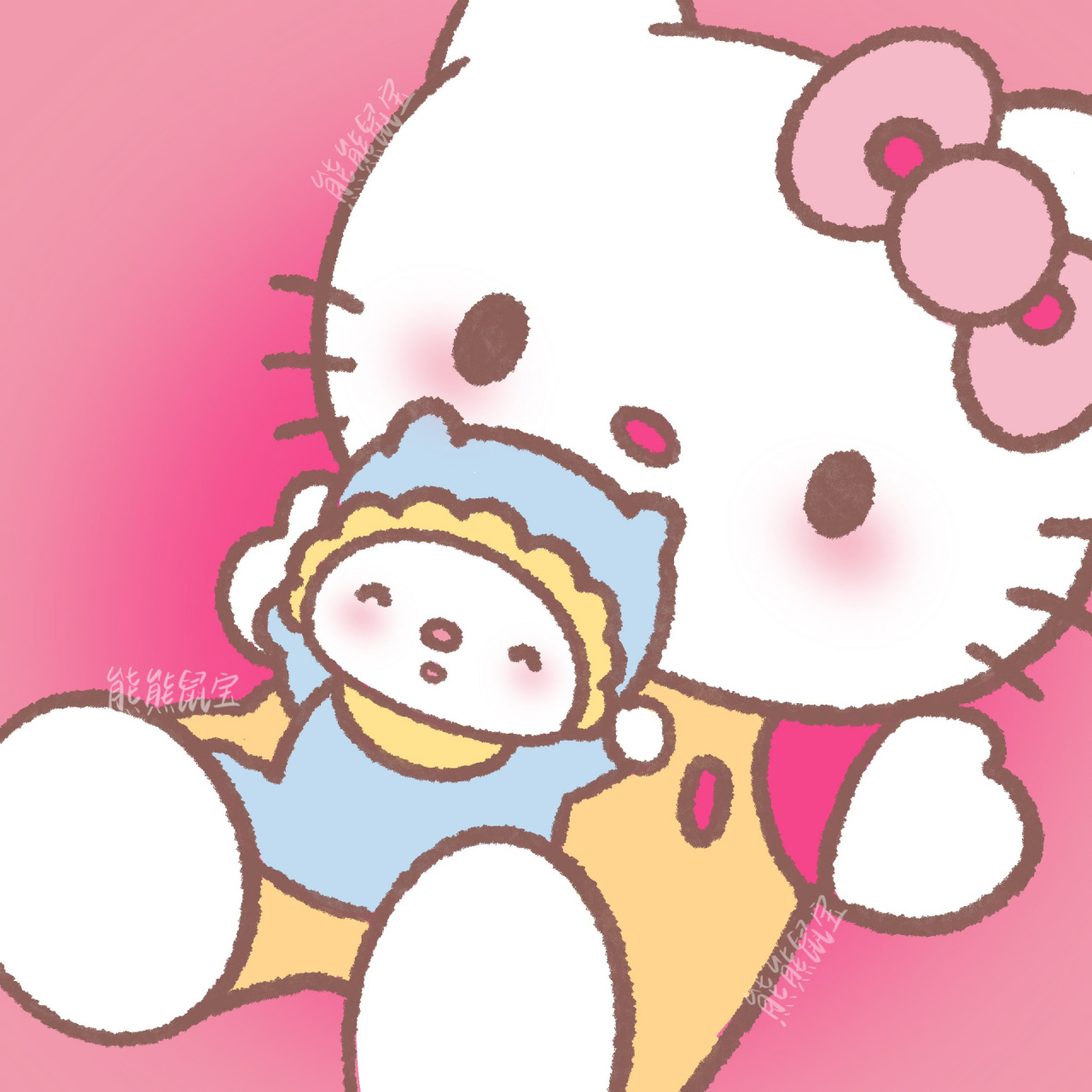 9605可爱kitty头像 很久没更新787878 新画了kitty头像96