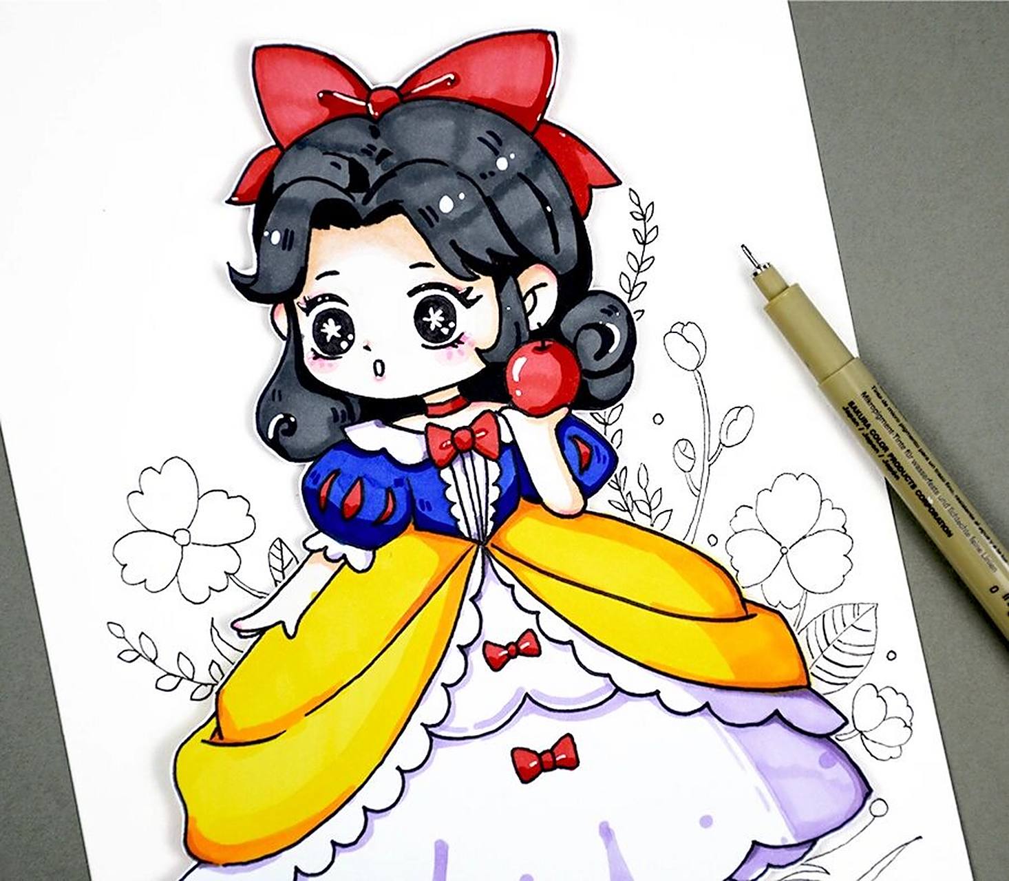 儿童画教程|春季动漫趣画白雪公主 【教学重难点】 98 ①以半临摹半