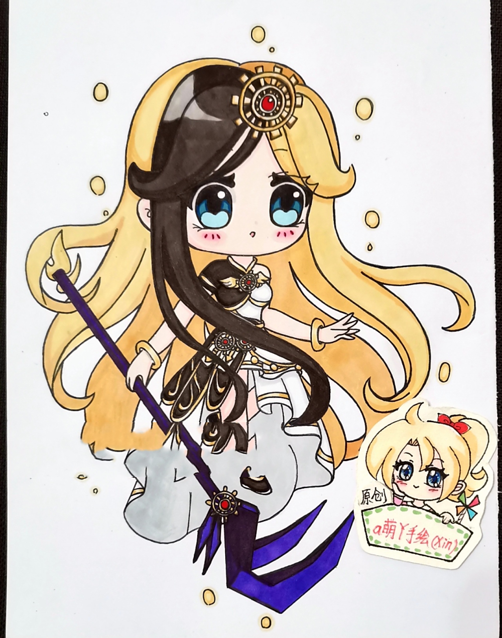 叶罗丽白光莹简笔绘画画的日常教程 原创(第58个) 迷你世界q版皮肤