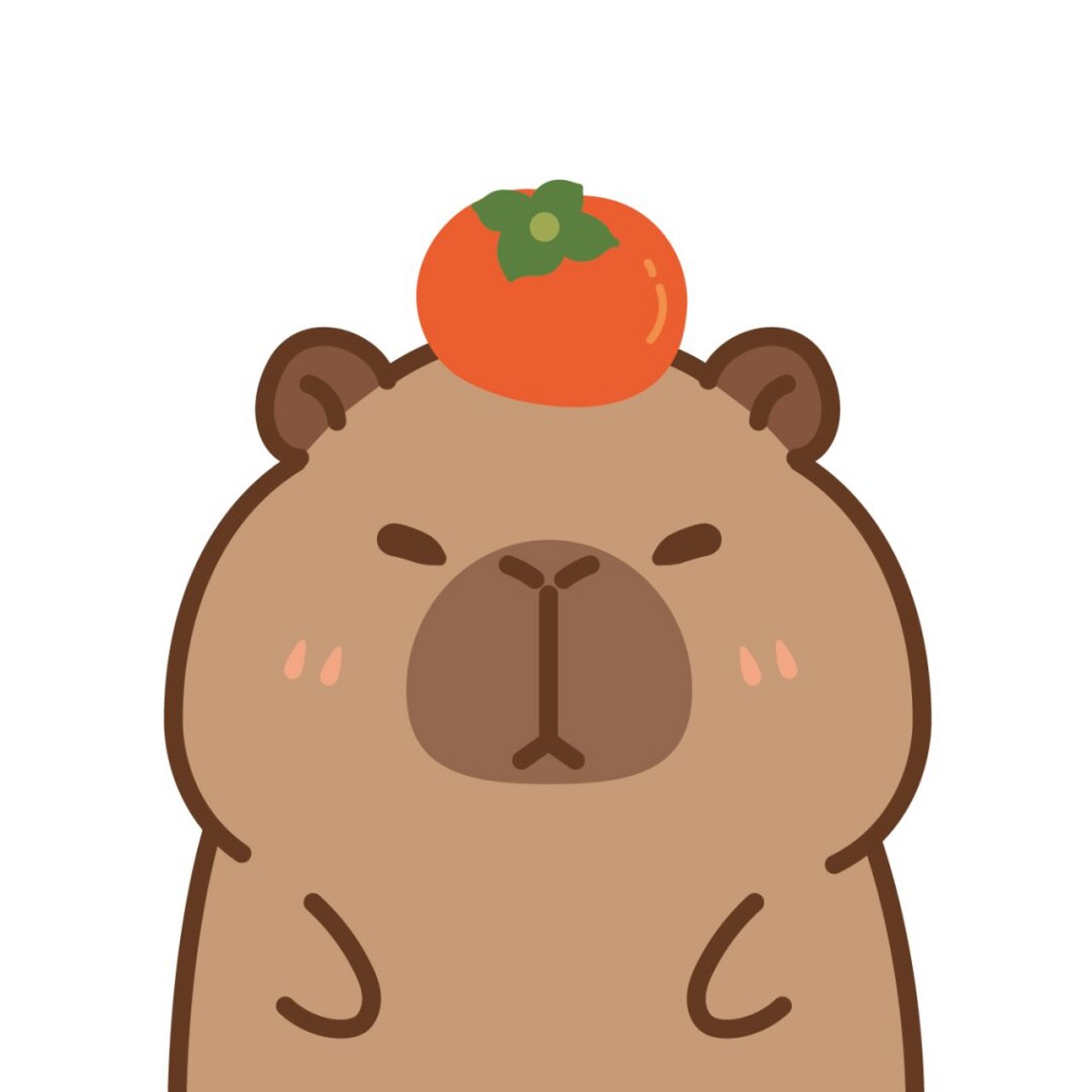 原创|卡皮巴拉水豚鼠ip,卡通形象插画表情包,治愈系ip,元气满满,活泼