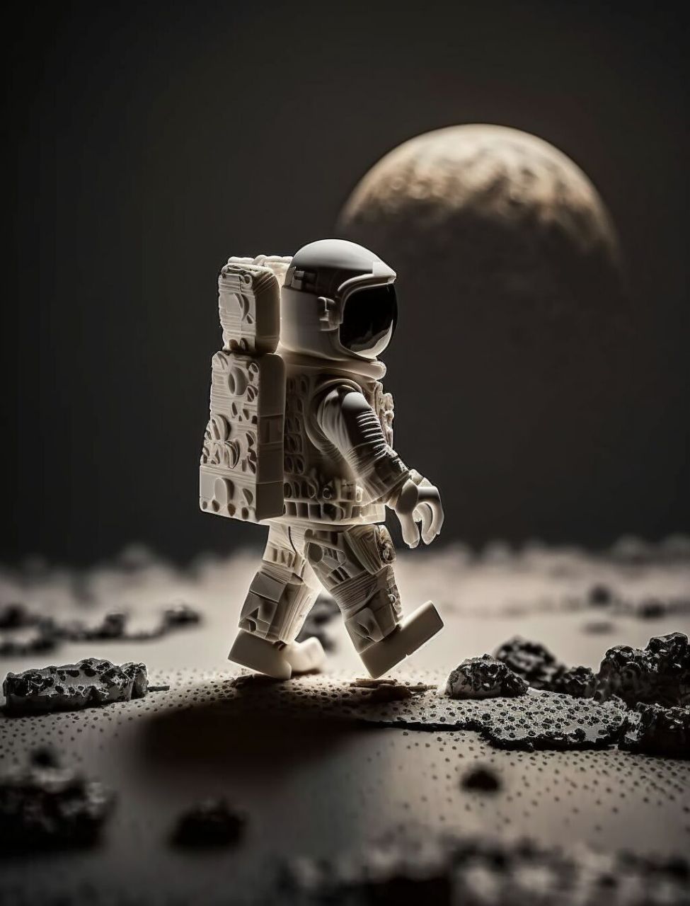 乐高手机壁纸97孤独宇航员96ai绘画 星夜下浪漫,便是一人孤独前行