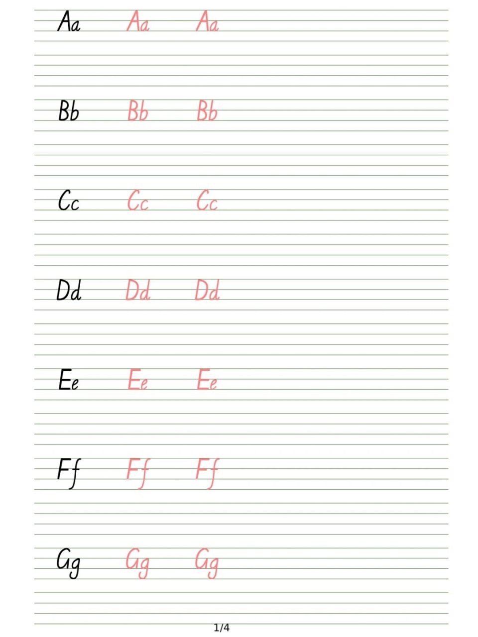 英文26个字母描红练习册 #我的书法分享# #每日练字打卡# #书法