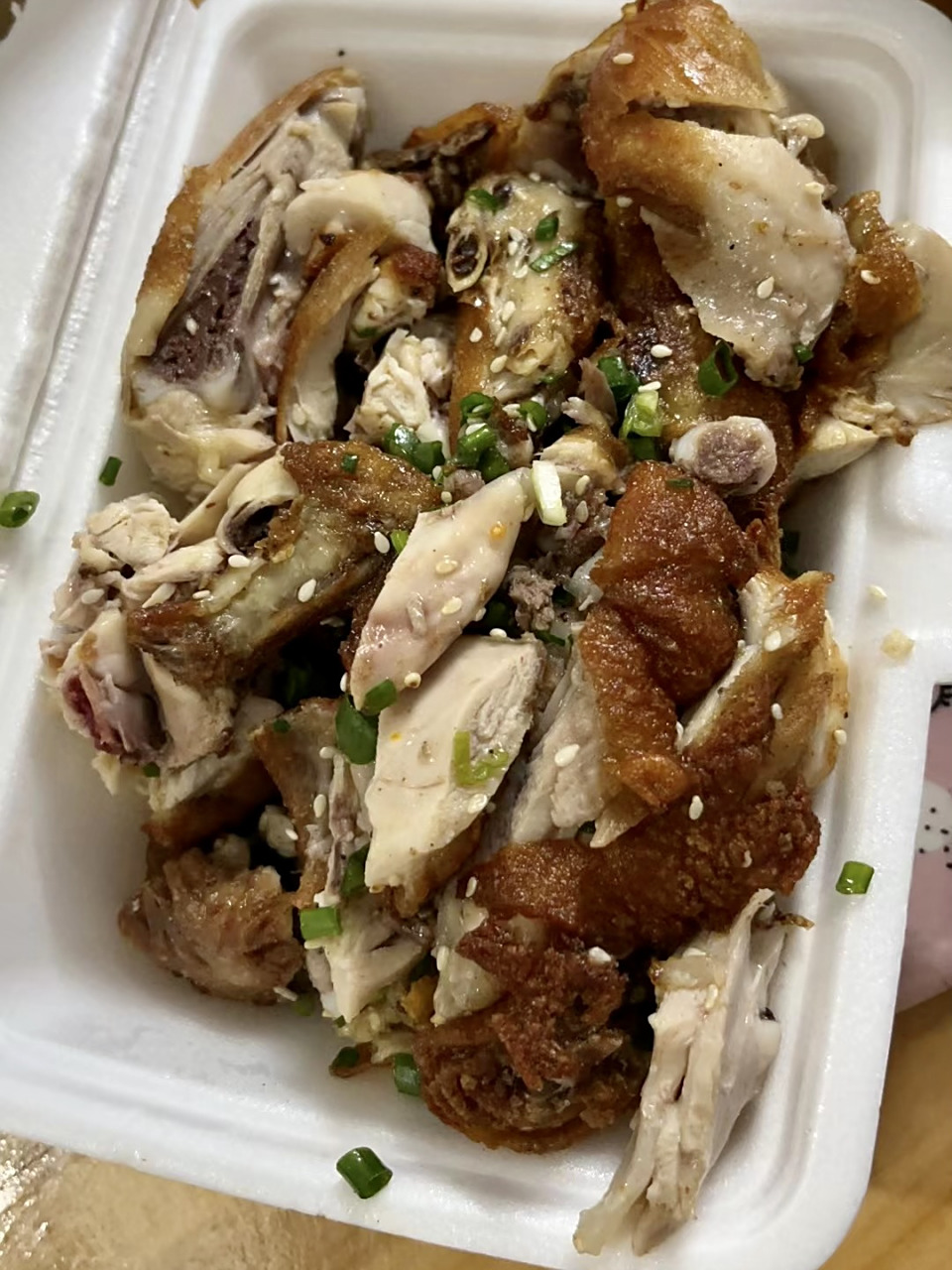 潮汕才有的八珍童子鸡   一盒半只鸡1590葱芝麻好香