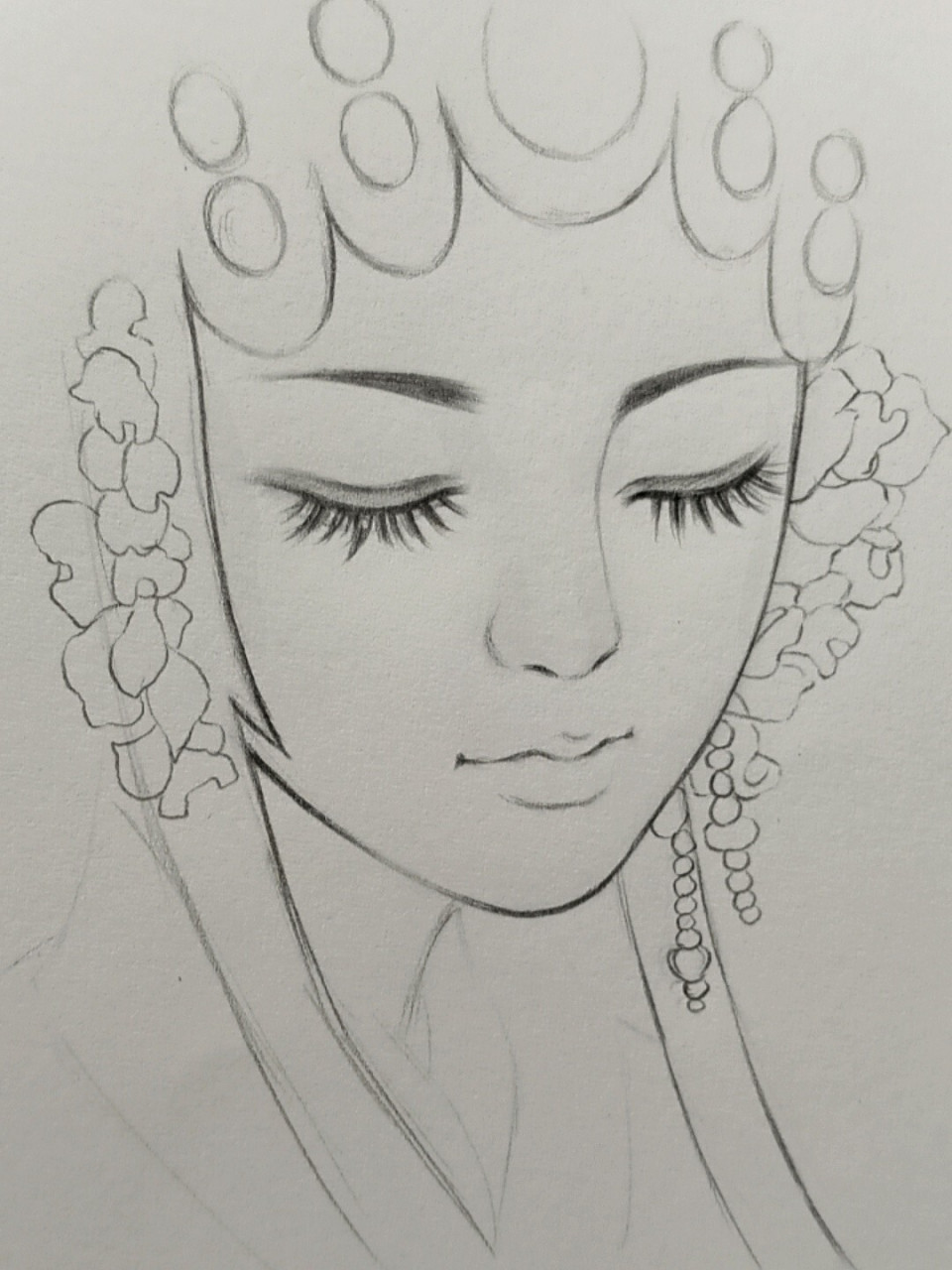 94戏子/铅笔手绘步骤 #临摹hutachan #铅笔 你艳抹浓妆,粉墨登场.