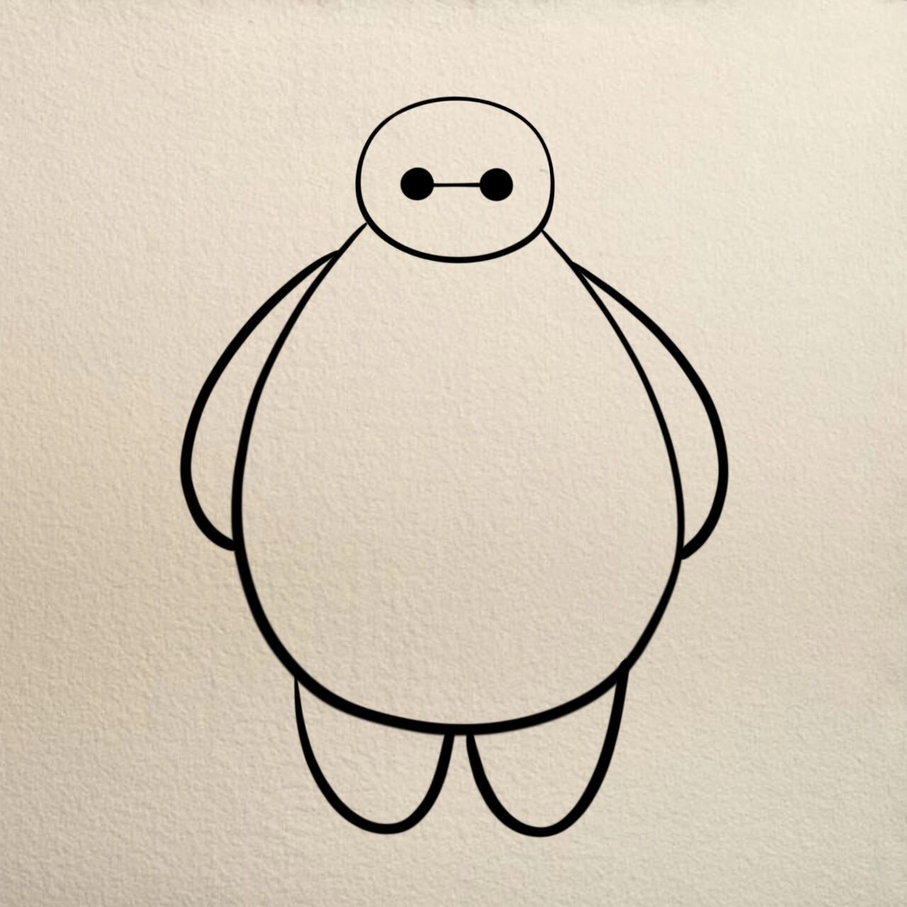 超能陆战队大白7815简笔画附过程7815 97大白真的很暖心吖