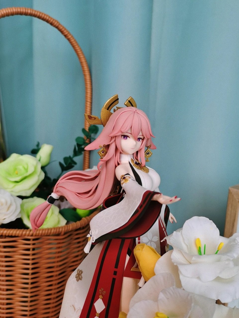 超轻粘土丨原神丨八重神子手办自制 前后也做了半个月 真肝呐~ #超轻