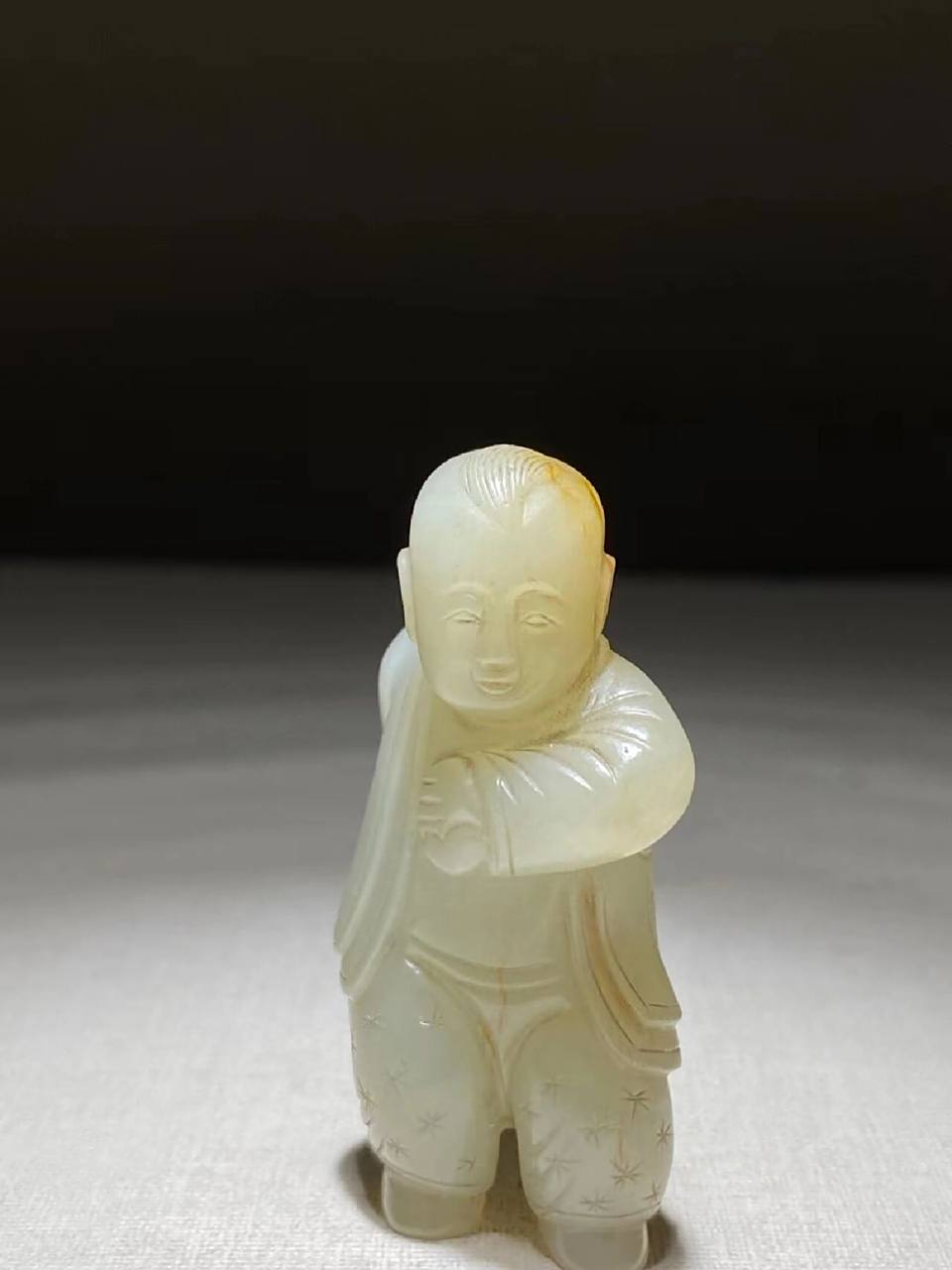 宋代 和田白玉 童子 【尺寸】5.