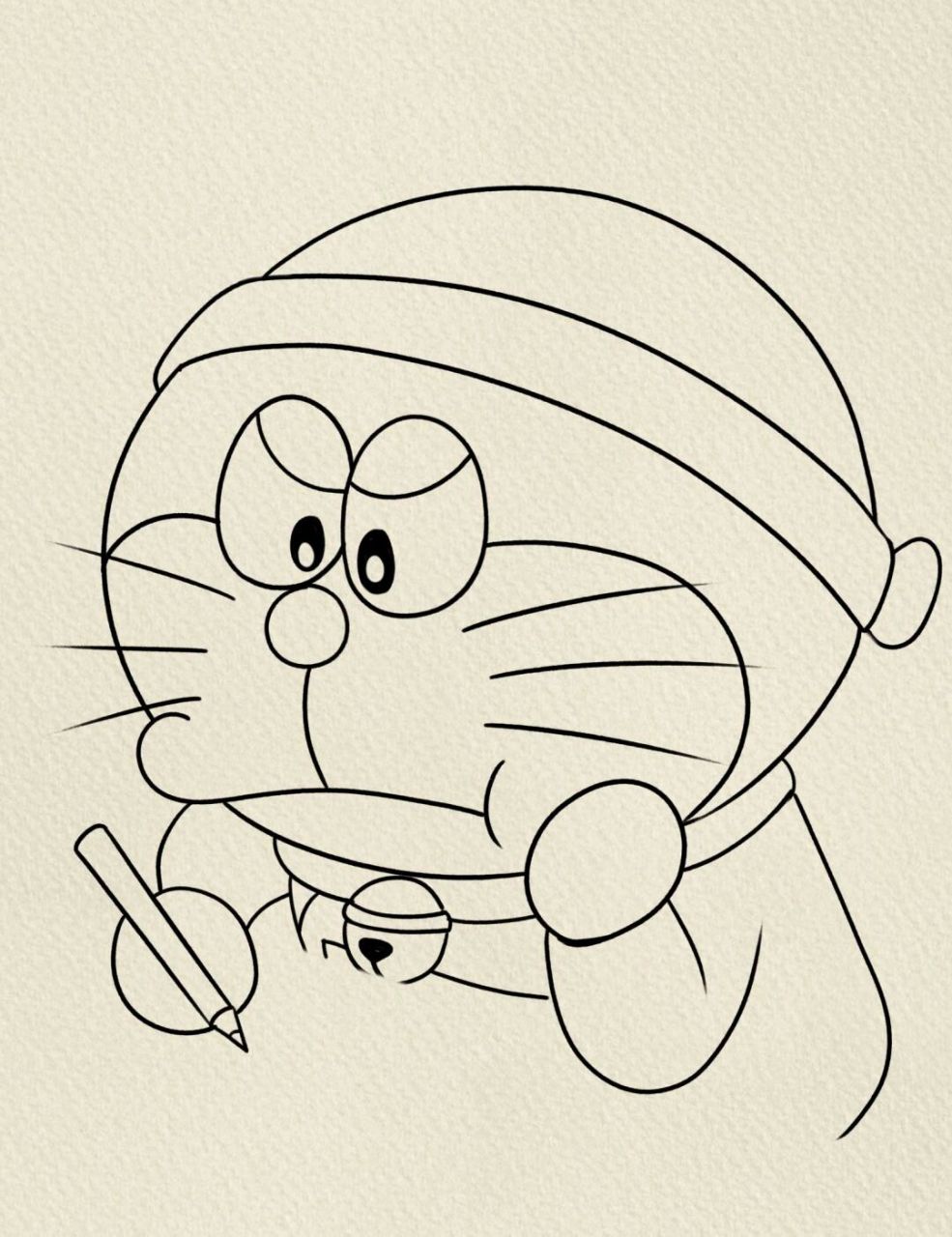 哆啦a梦简笔画(100) 又是被毕设折磨的一天[笑哭]#哆啦a梦# #蓝胖子