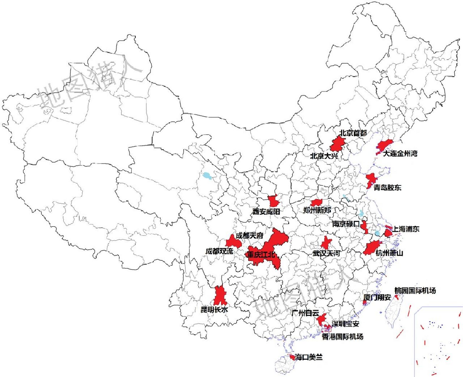 中国废弃机场分布图片