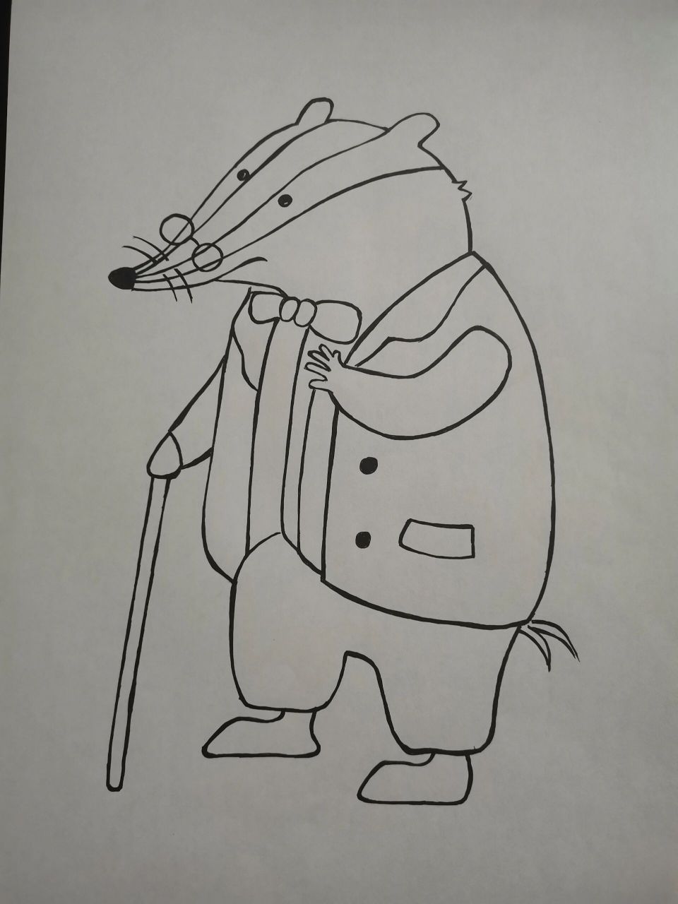 柳林风声简笔画