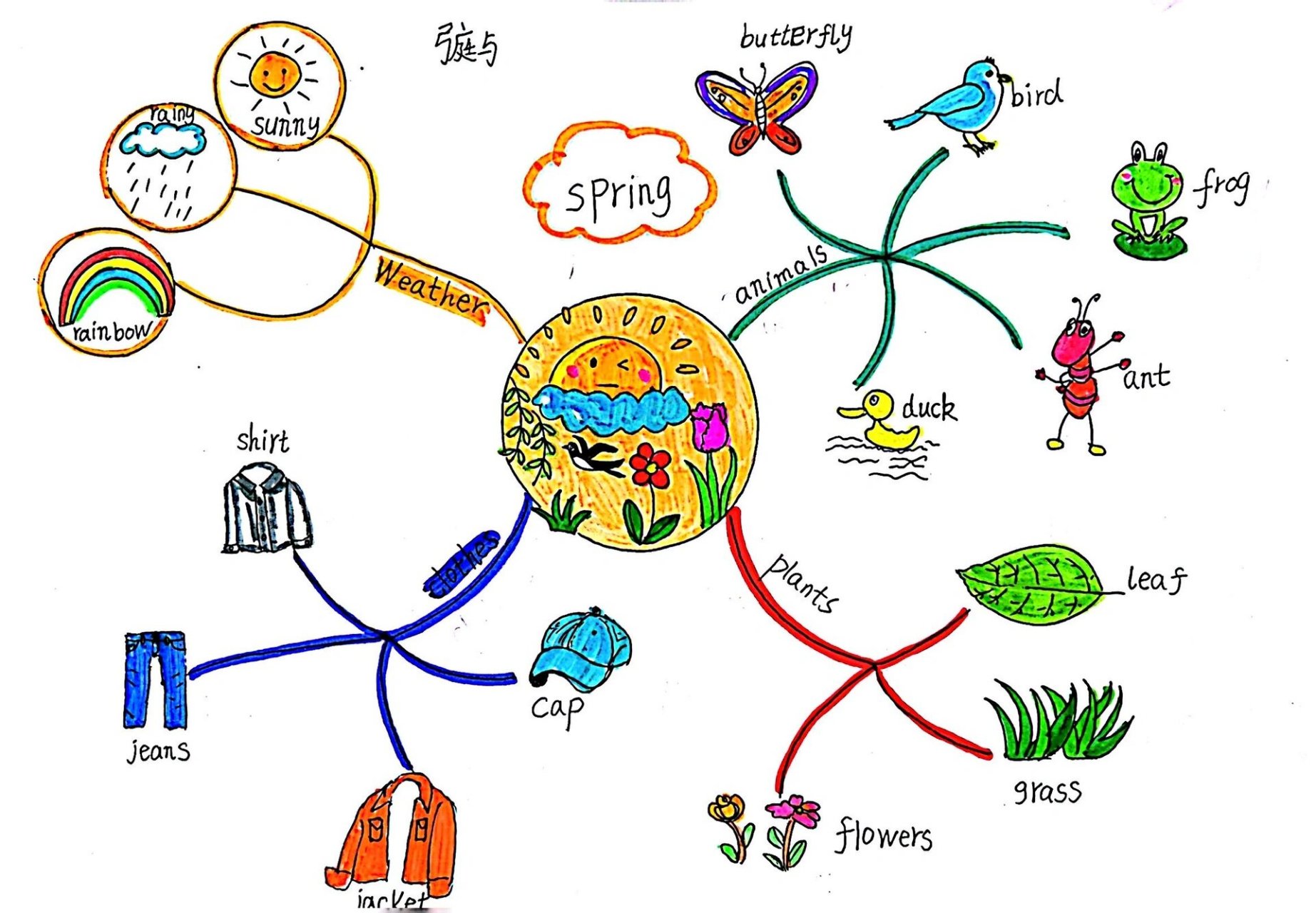英语春游思维导图图片