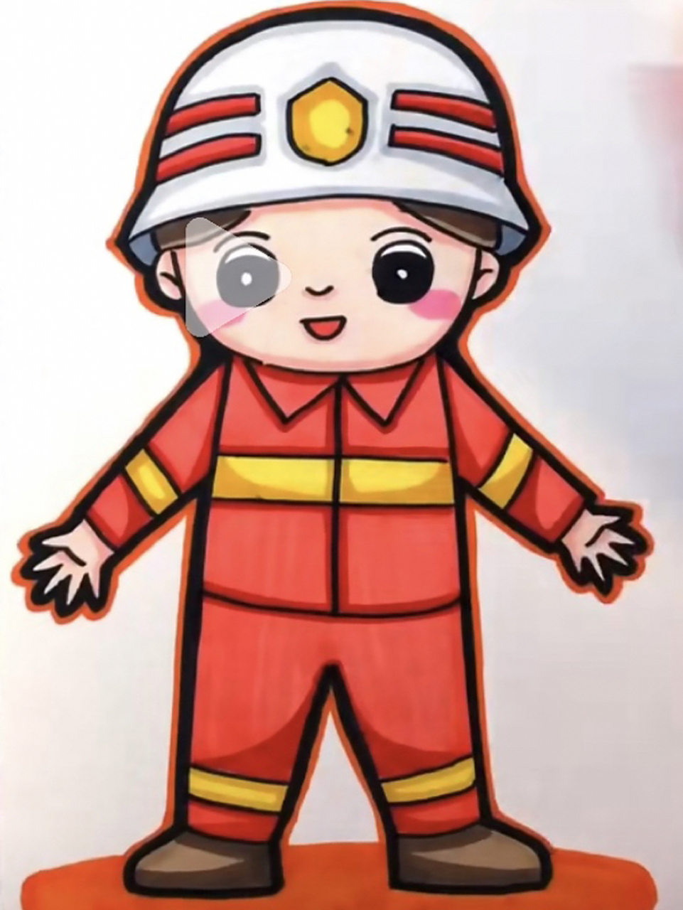 消防员986902儿童画步骤图搬运 依旧是我最爱的队队龙 怎么这么