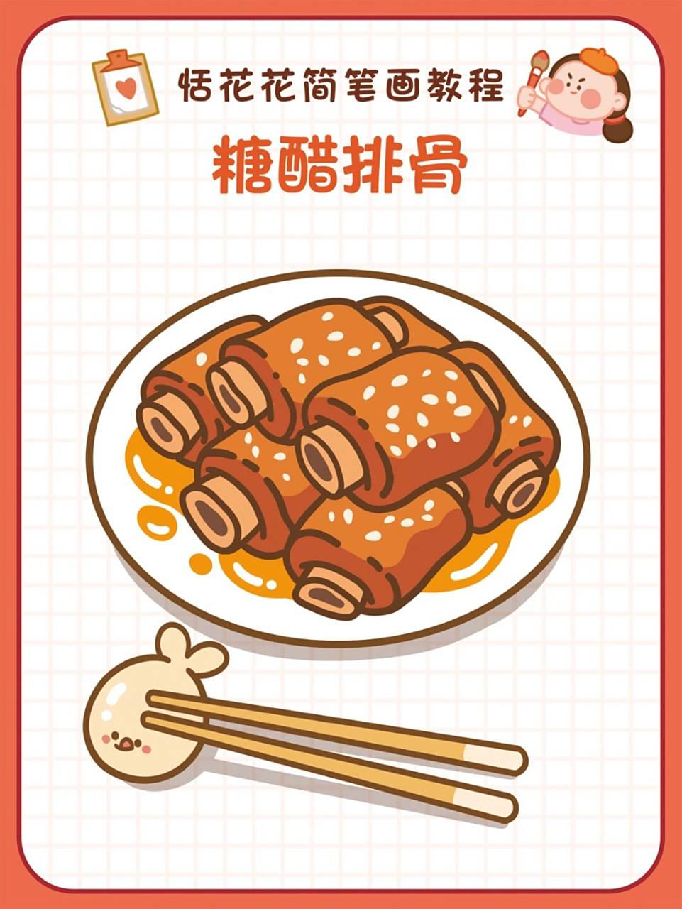 里脊肉简笔画图片