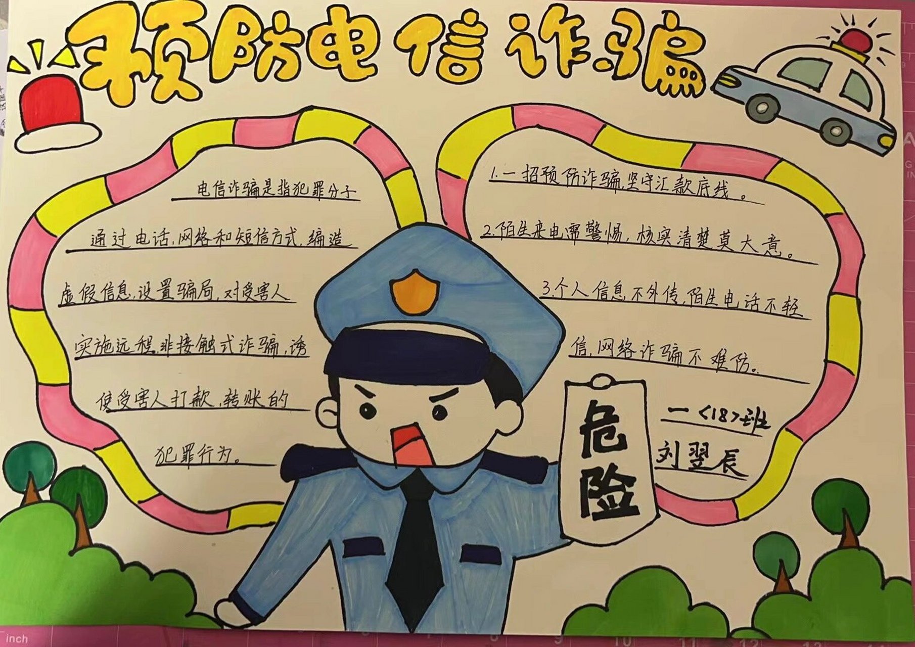 预防电信网络诈骗,手抄报