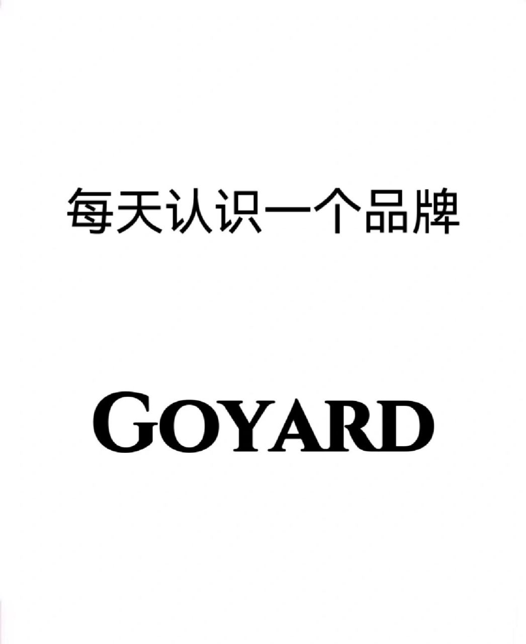每天认识一个品牌—goyard 1,品牌介绍作为创立于1853年的法国家族制