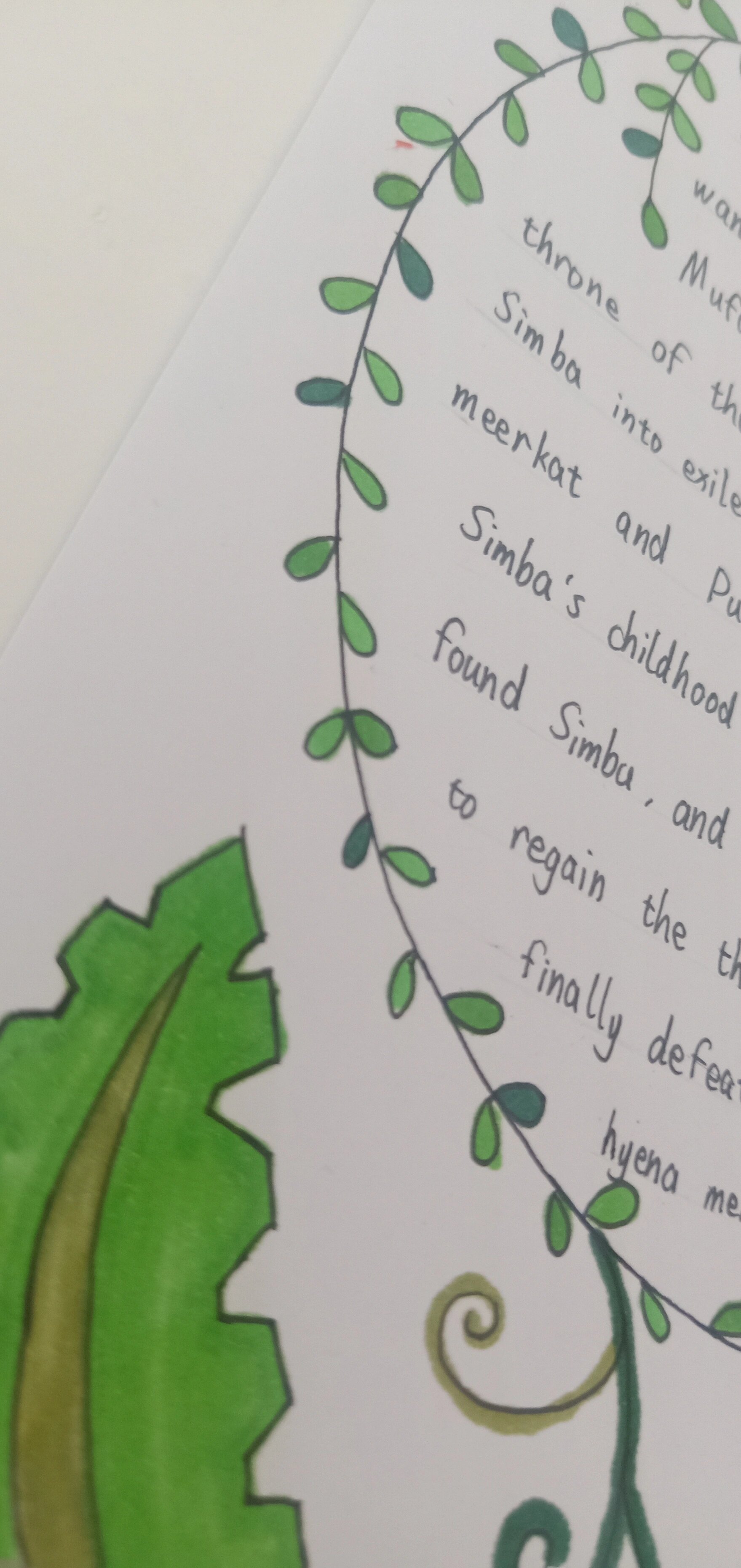 《狮子王》的a4手抄报