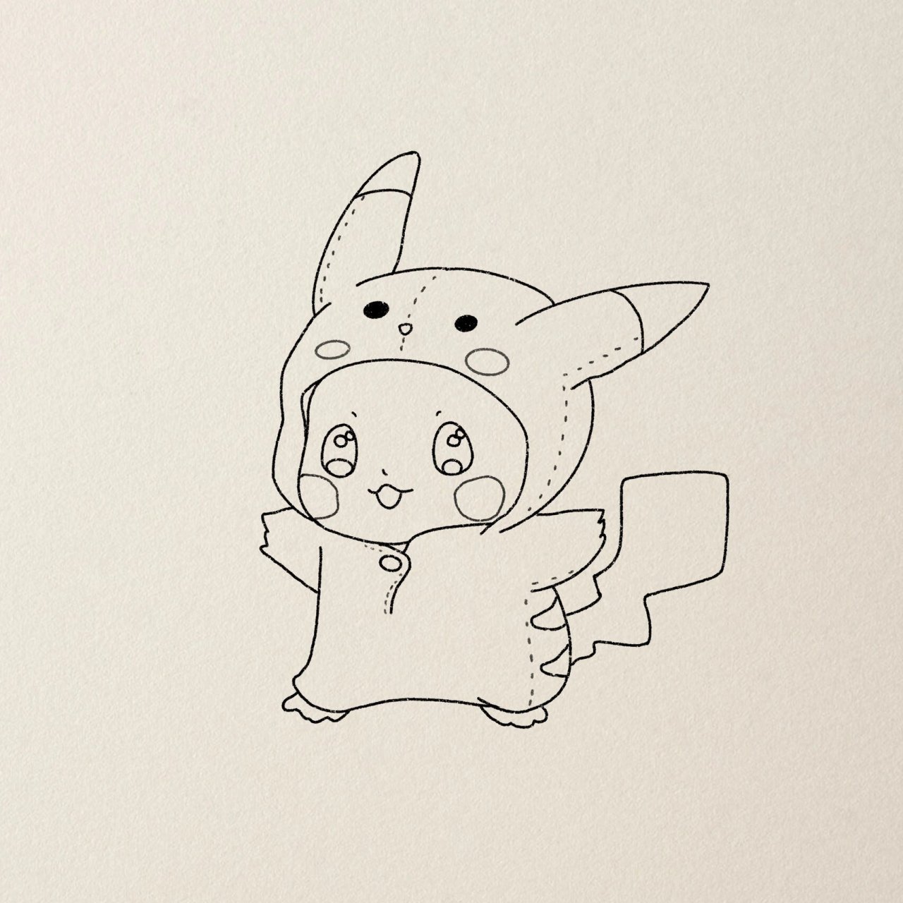 简笔画|今天是可爱十足的皮卡丘啊 让我看看谁还不喜欢这个又可爱又呆