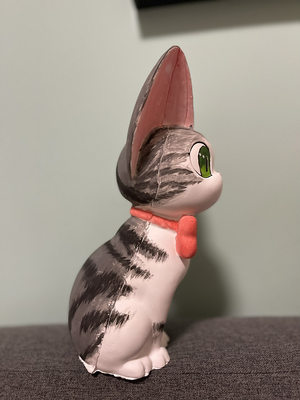 石膏娃娃吉吉猫美短教程来啦 前几天涂了一个小美短的吉吉猫石膏娃娃