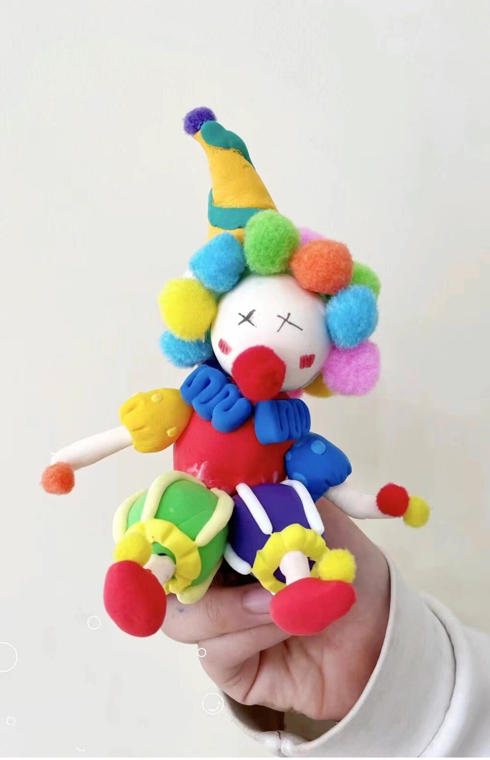 『小丑』7～9岁手工07 95主题:《粘土小丑》立体手工 991,通过