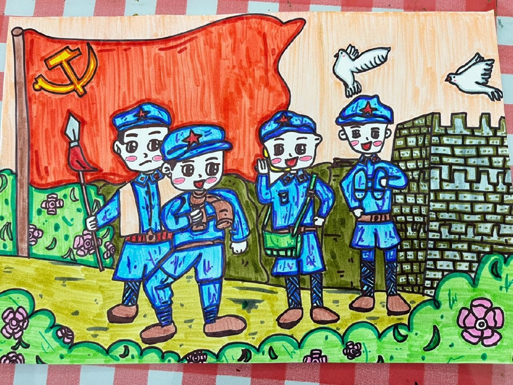 小红军绘画作品